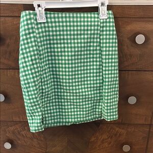 Green Checkered Skirt
